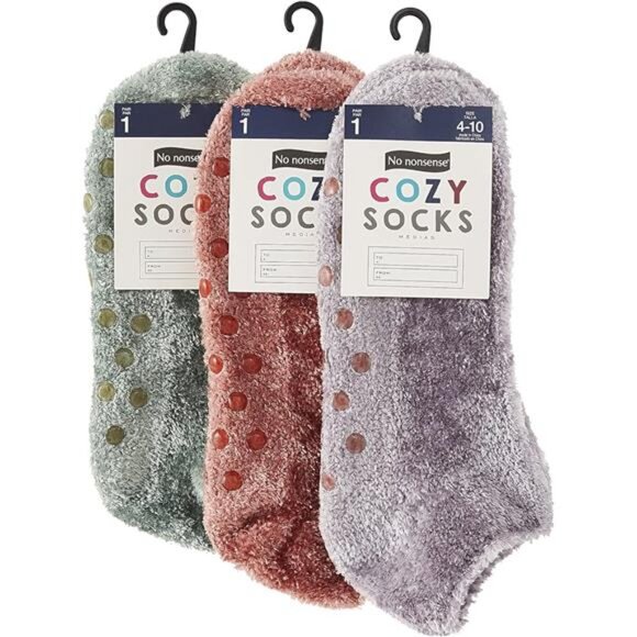 Womens Shortie Slipper Sock, 3 Pair Pack - Picture 3 of 4